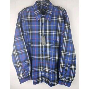 High Street New York Men's Button Front Long Sleeve Plaid Shirt Sz L Multicolor